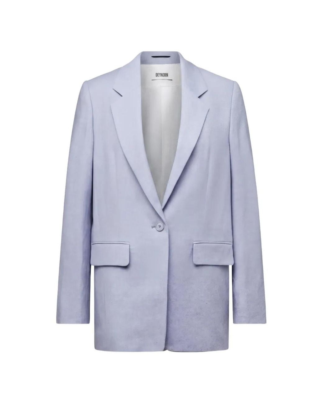 Drykorn Blue Single-Breasted Notched-Lapel Blazer