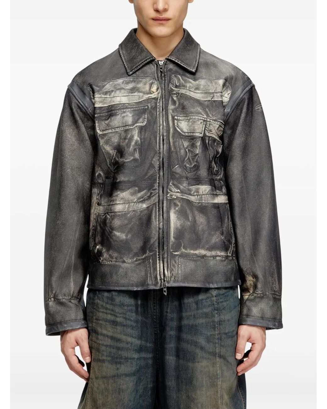 DIESEL Gray L-Mayer Jacket for men