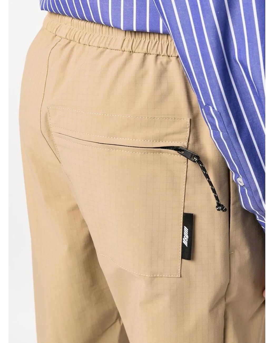 Pantalon Imprimé À Taille Élastiquée MSGM pour homme en coloris Natural