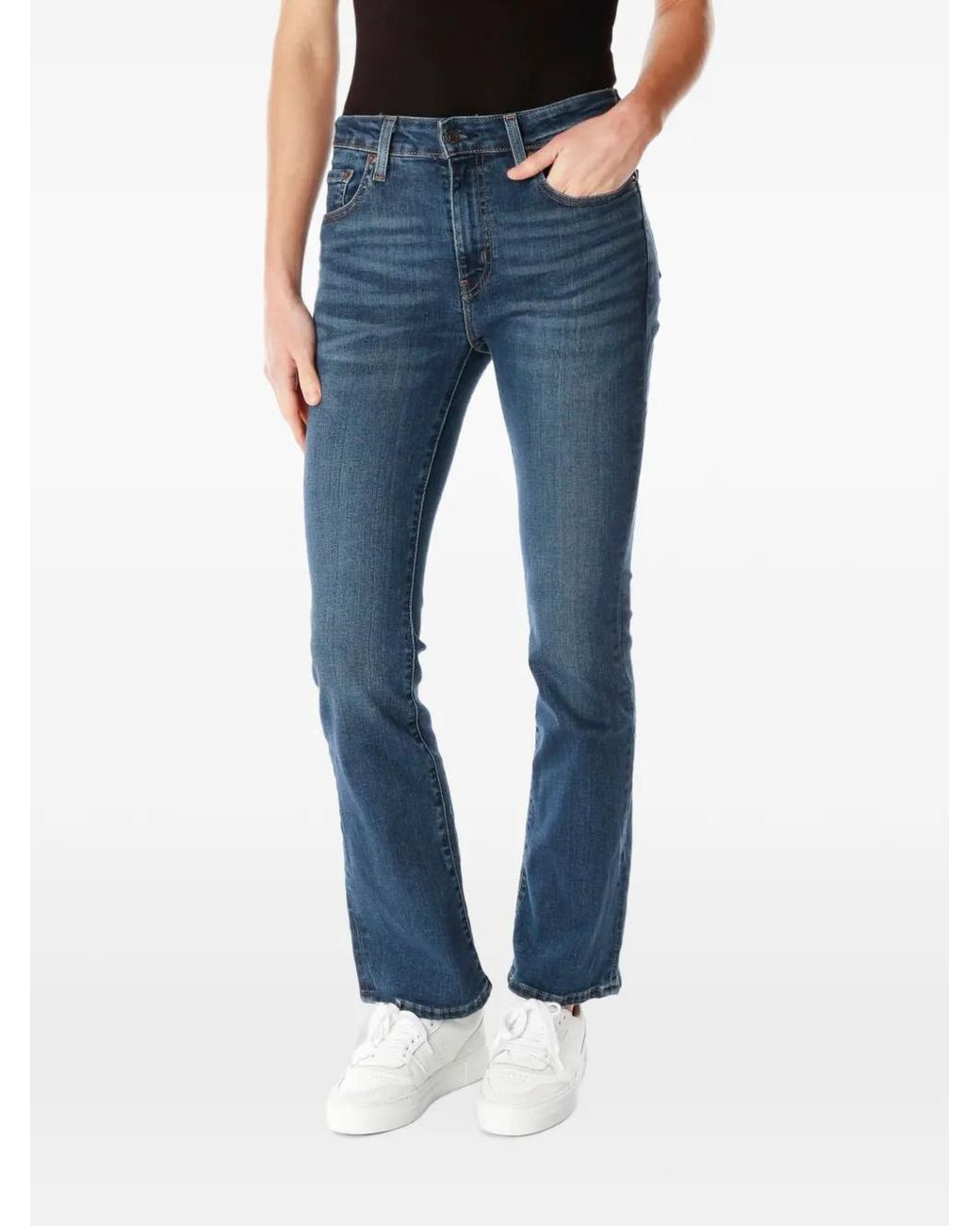 Levi's 725 High-Rise Bootcut Jeans in Blue | Lyst