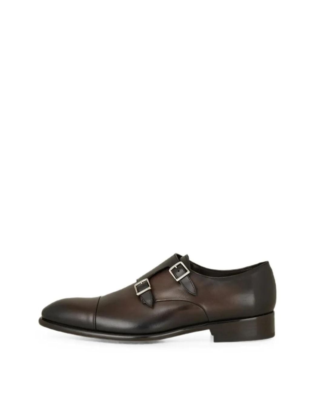 Doucal's White Double-Buckle Monk Shoes for men