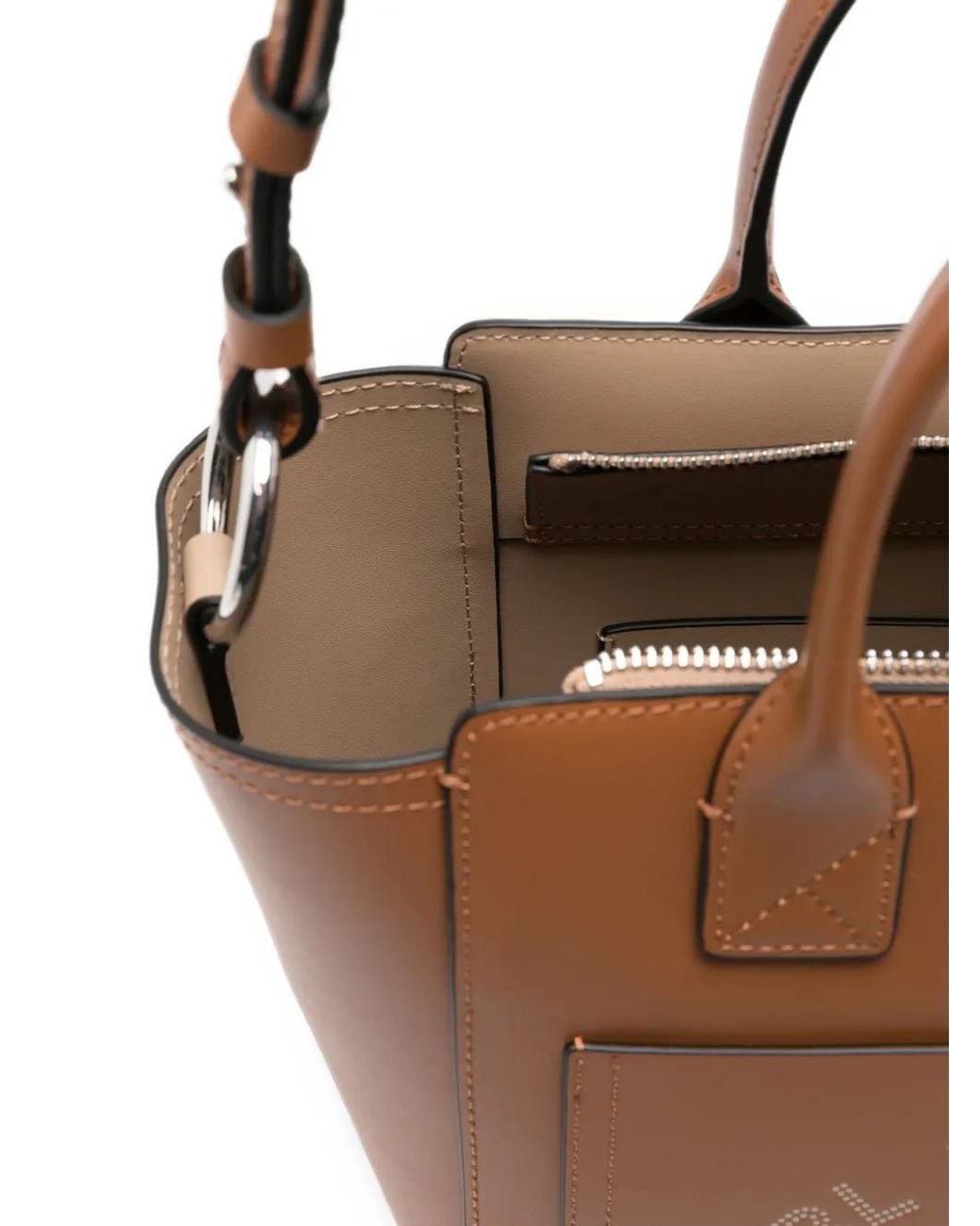 Karl Lagerfeld White Small K/Daily Leather Tote Bag