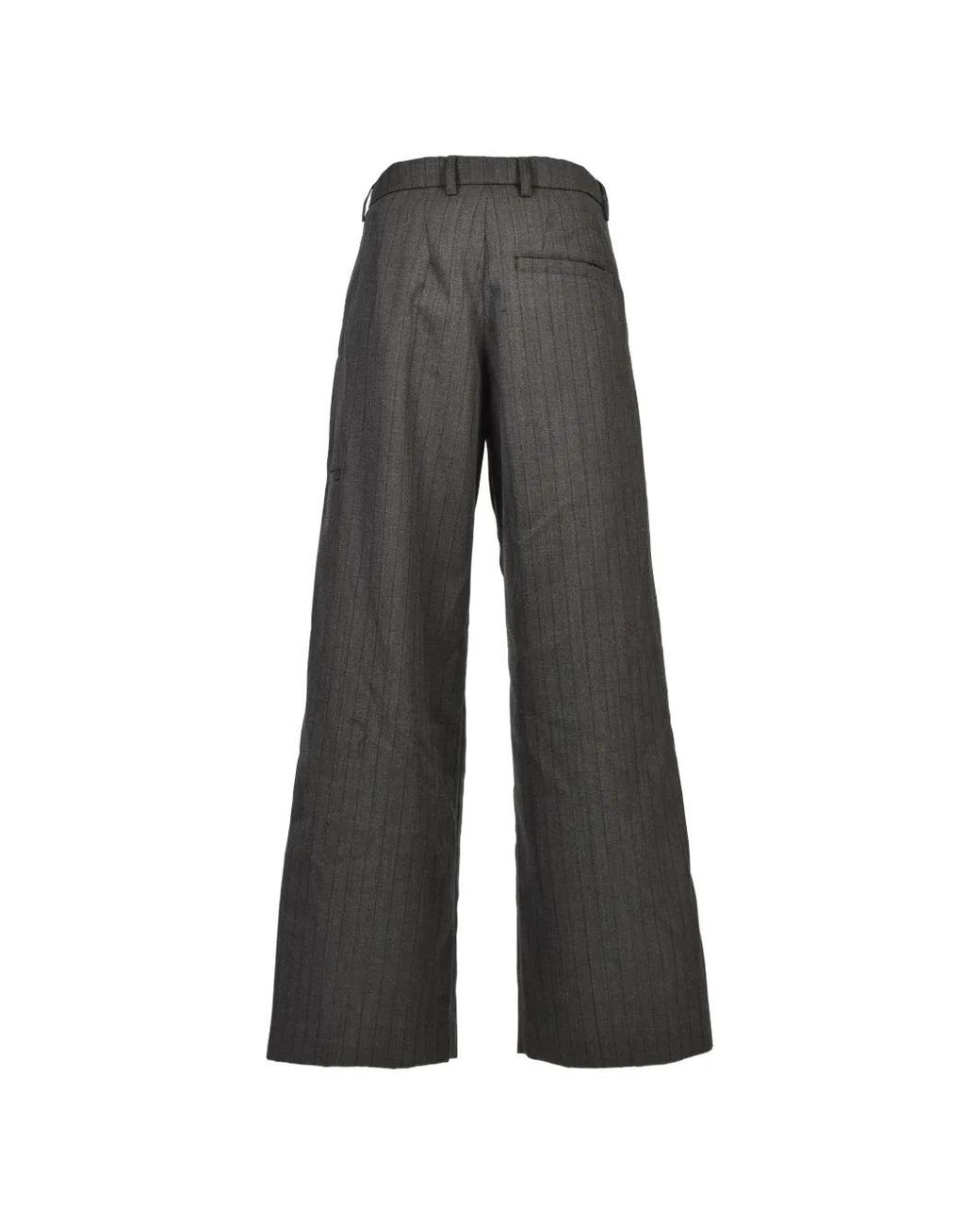 MASU Gray Inverted-Pleat Wide-Leg Trousers for men