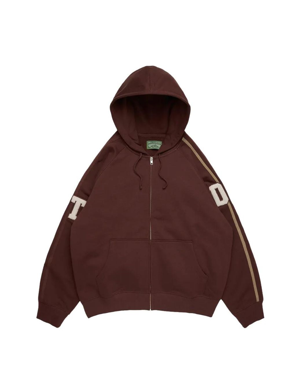 DENIM TEARS Brown Chenille-Patch Zip-Up Hoodie for men