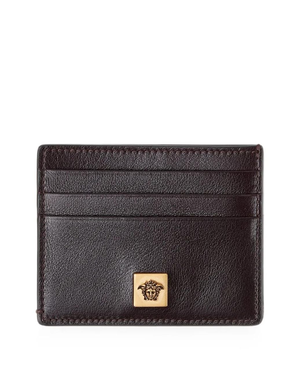 Versace Black Severine Leather Card Holder for men