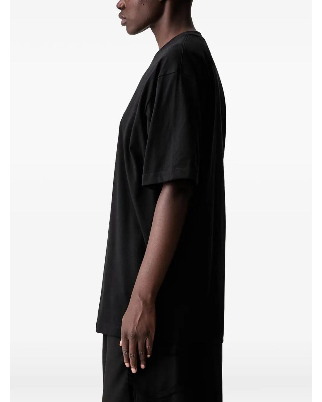 Y-3 Black Liquid Logo Short Sleeve T-Shirt for men