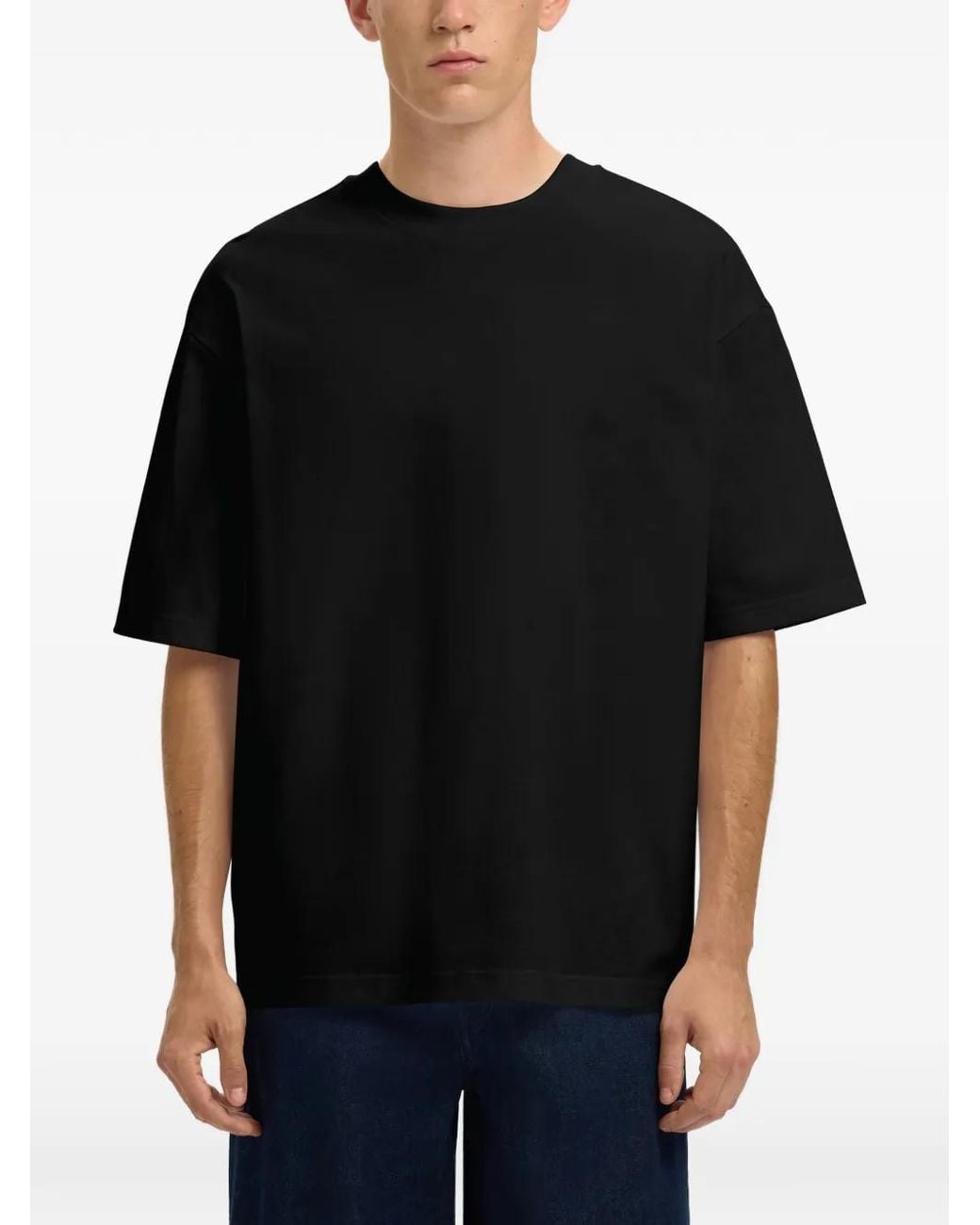 SELECTED T-Shirt Met Ronde Hals in het Black voor heren