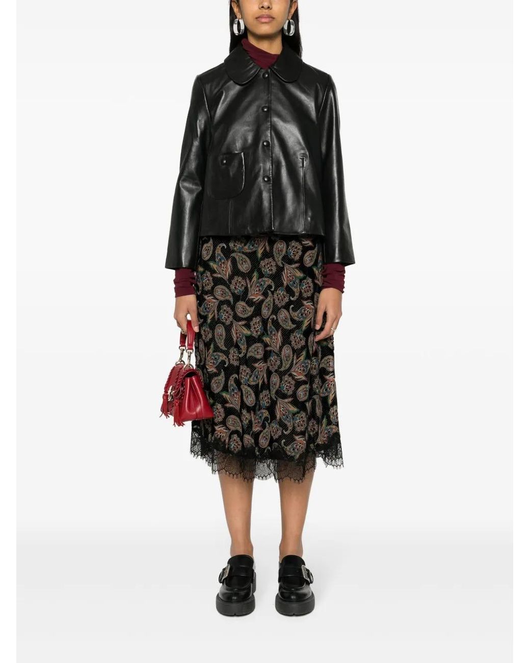 Ba&sh Black Mylos Leather Jacket