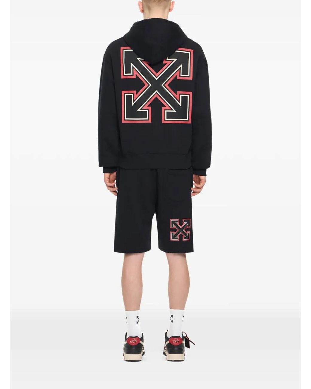 Off-White c/o Virgil Abloh Black X Ac Milan Arrow-Print Hoodie for men