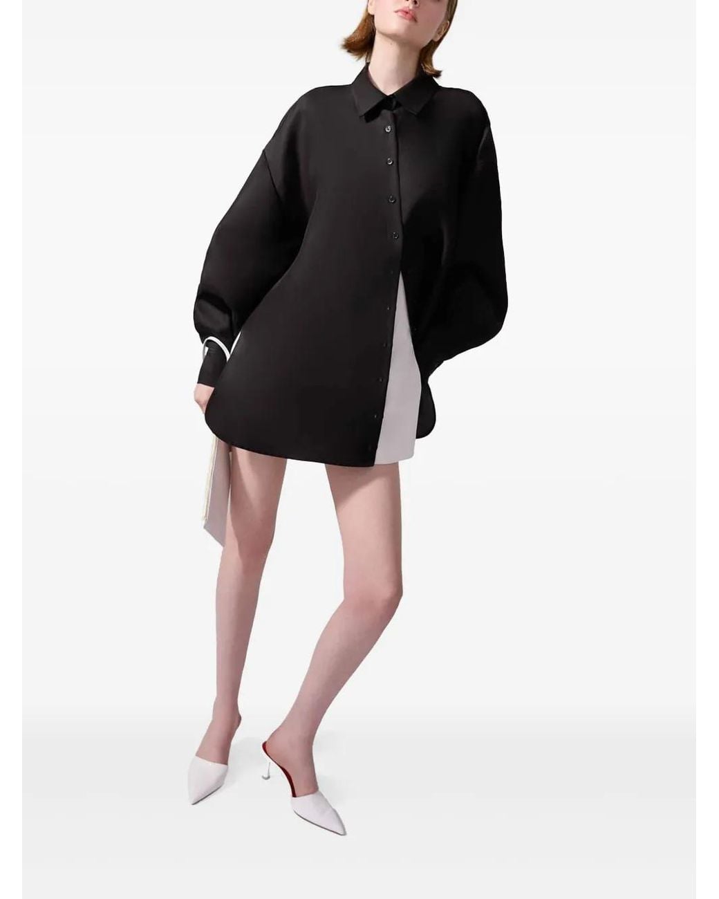 Carolina Herrera Black Silk Shirt