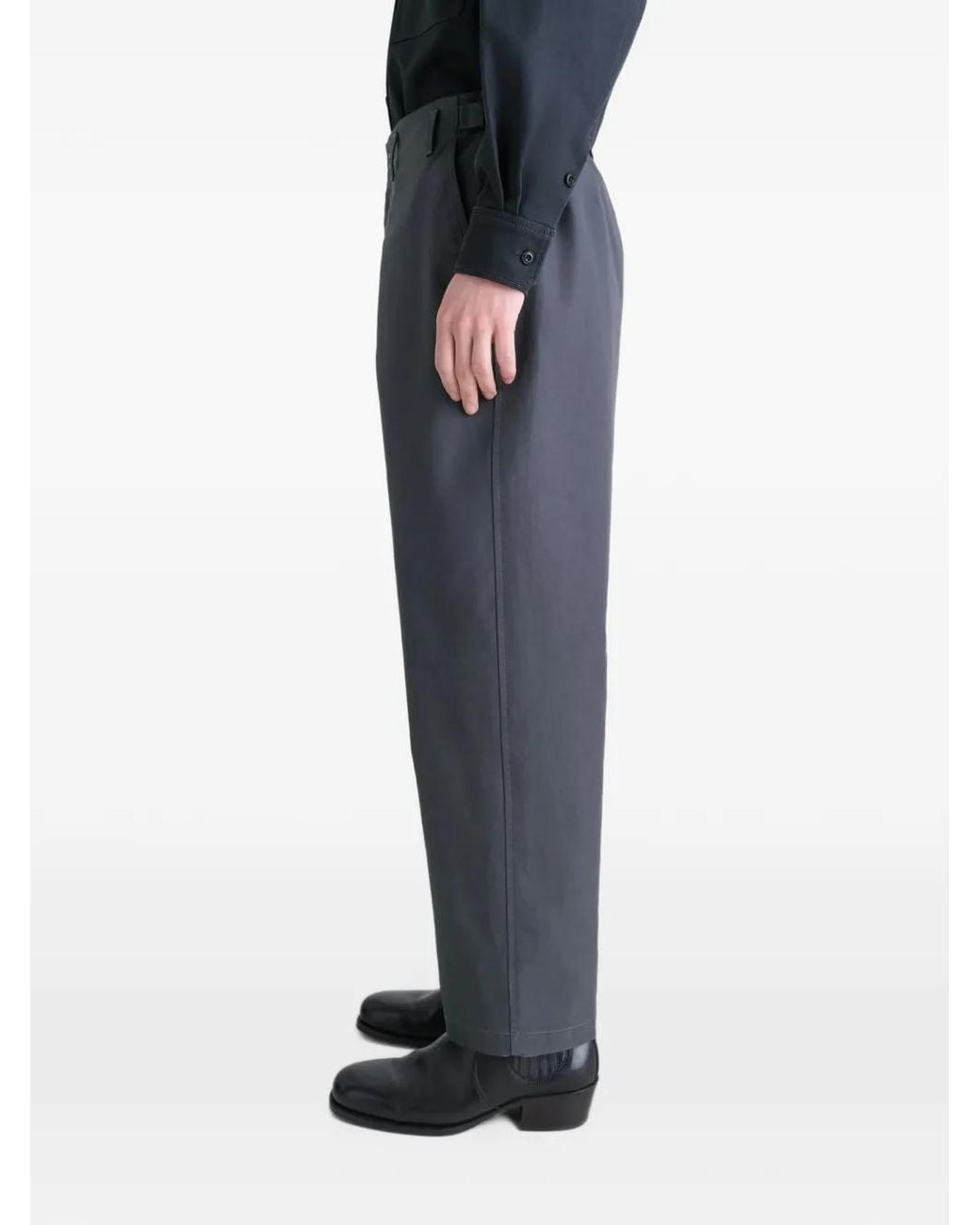 Lemaire Blue Adjustable-Waist Trousers for men