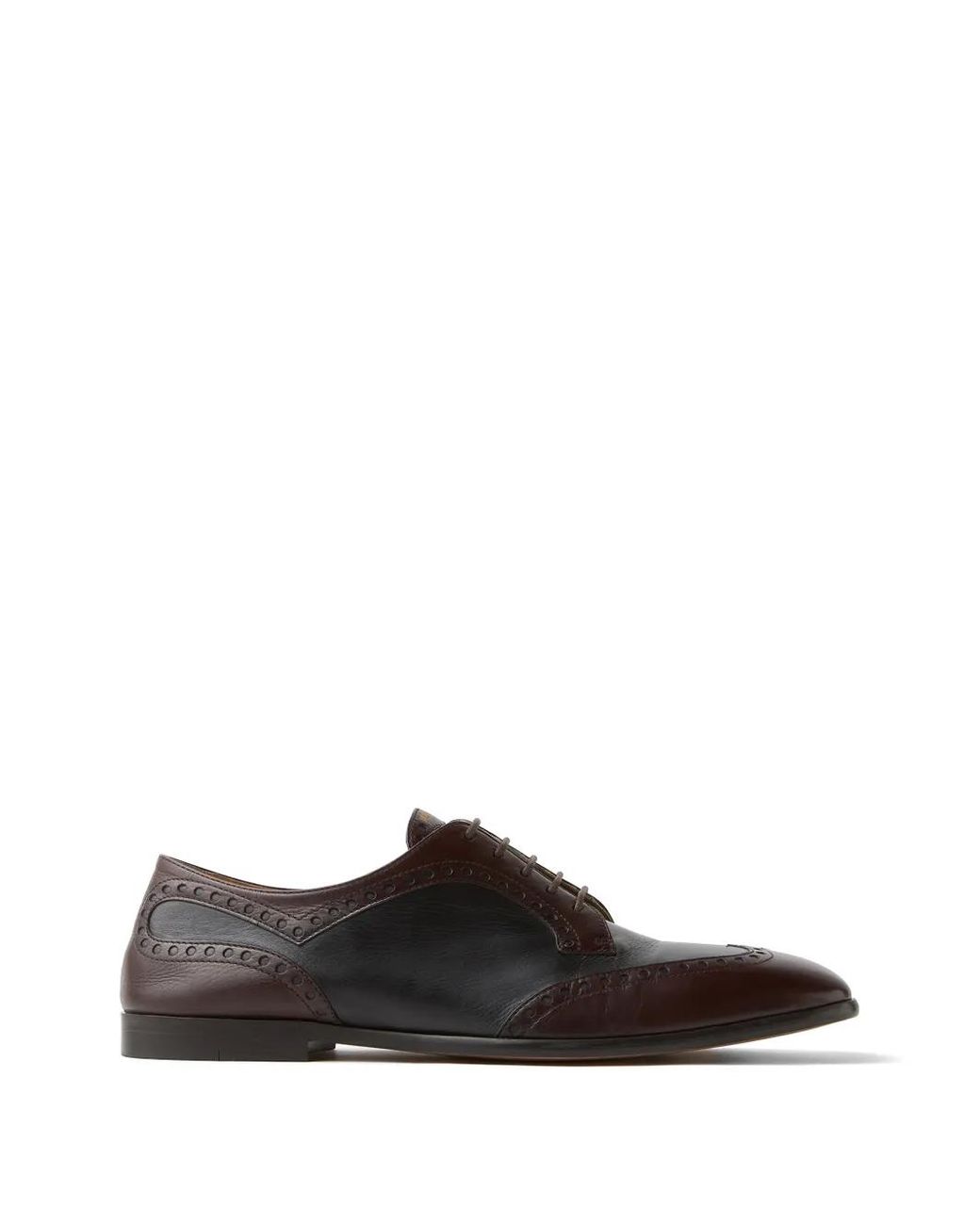 Versace Black Mick Leather Derby Shoes for men