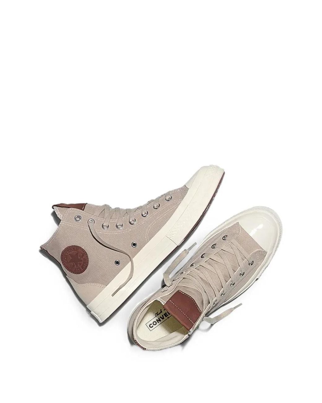 Converse White Baskets Montantes Chuck 70 En Denim for men