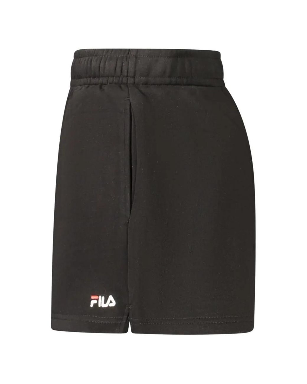 Fila Black Short Élastiqué À Patch Logo