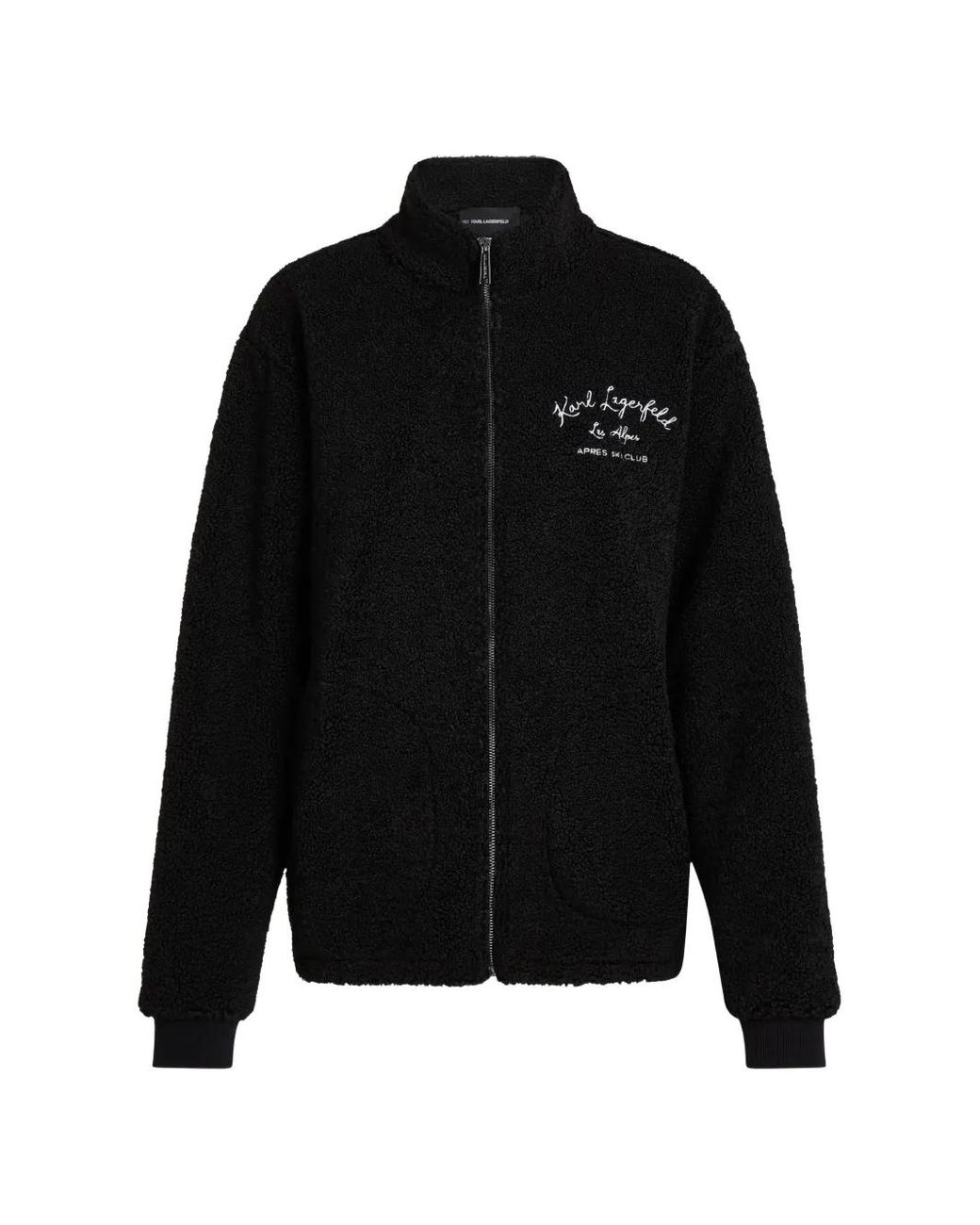 Karl Lagerfeld Black Veste À Logo Brodé for men