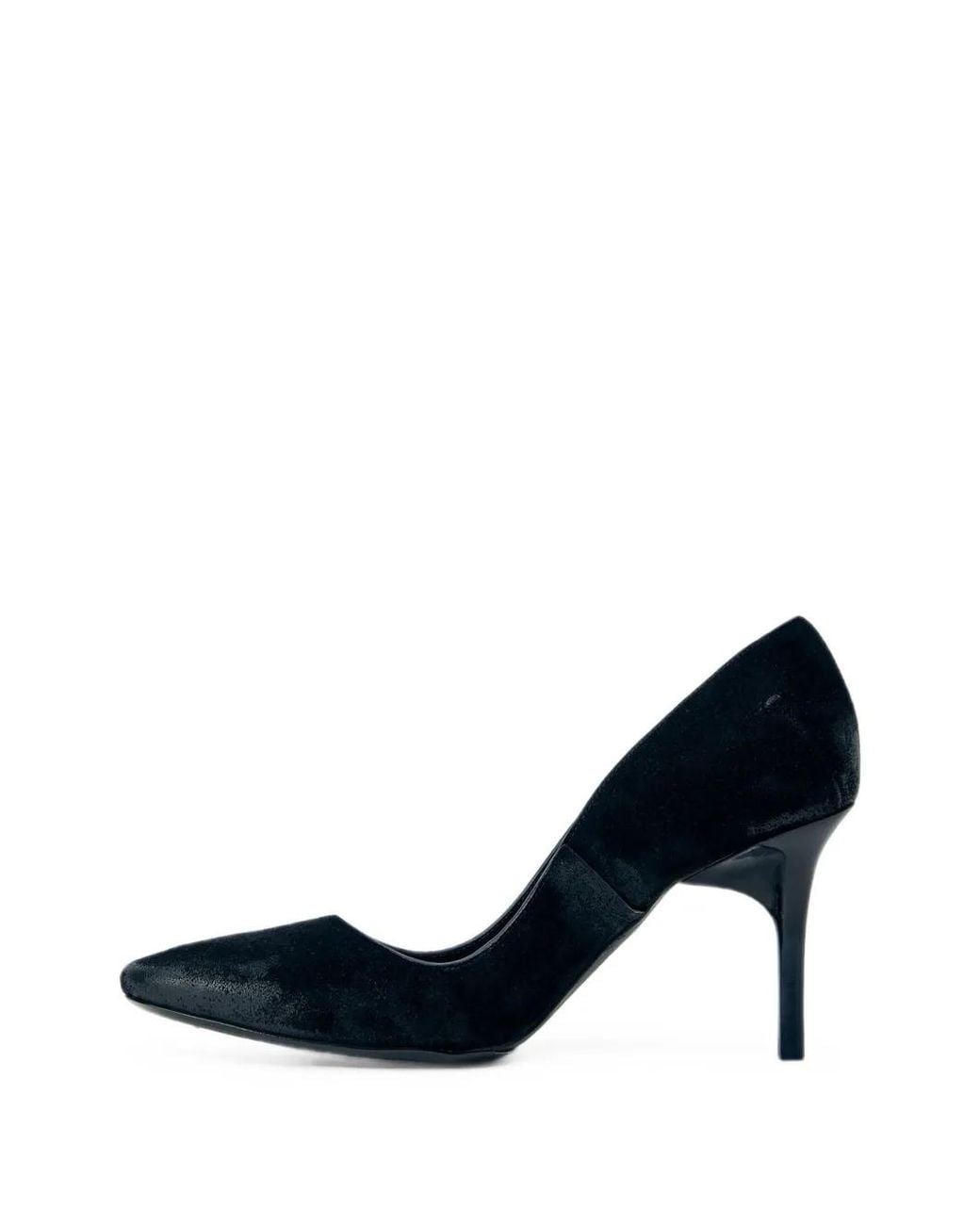 CAPASA MILANO Blue Round-Toe Suede Pumps