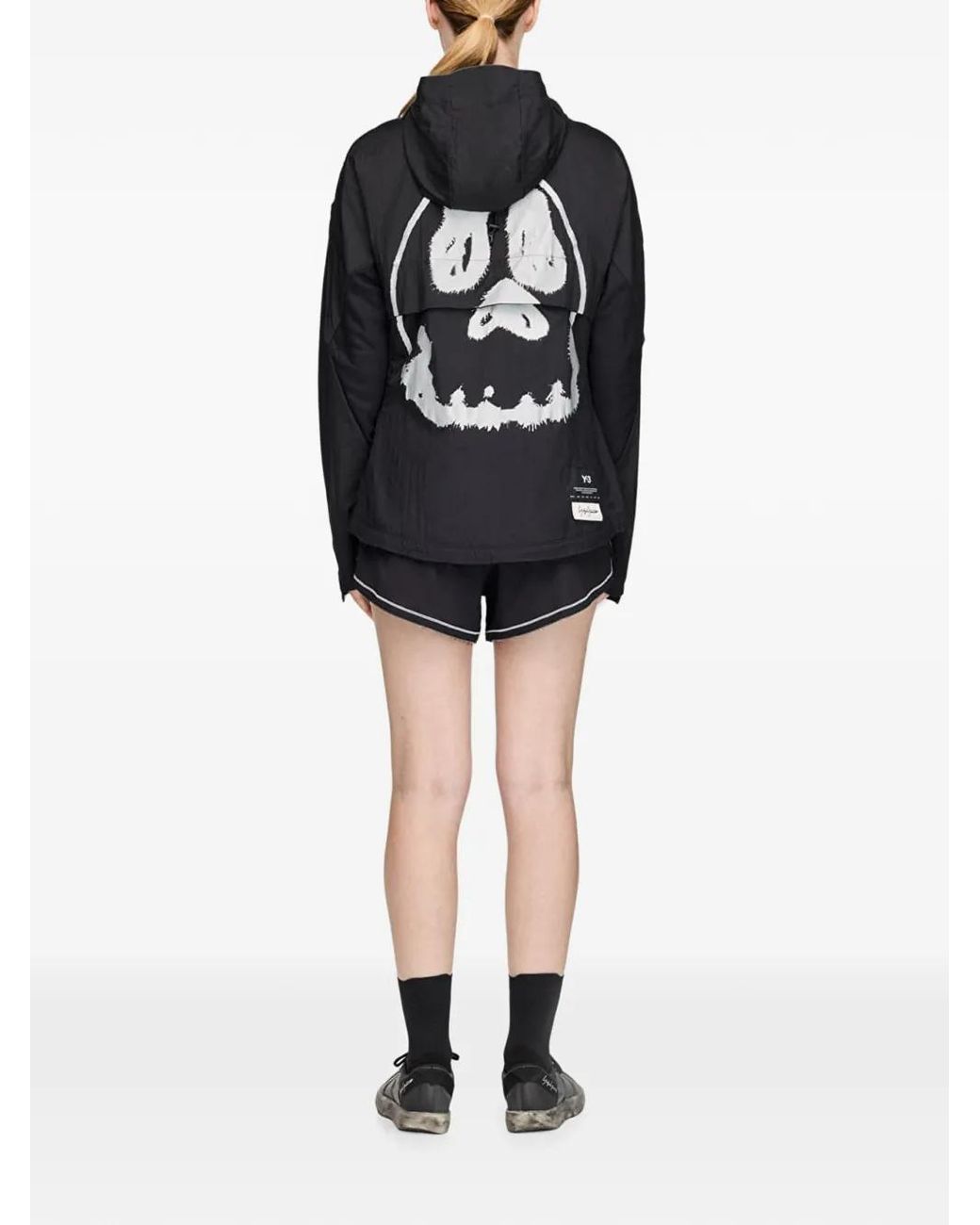 Y-3 Black Chito Graphic-Print Running Jacket
