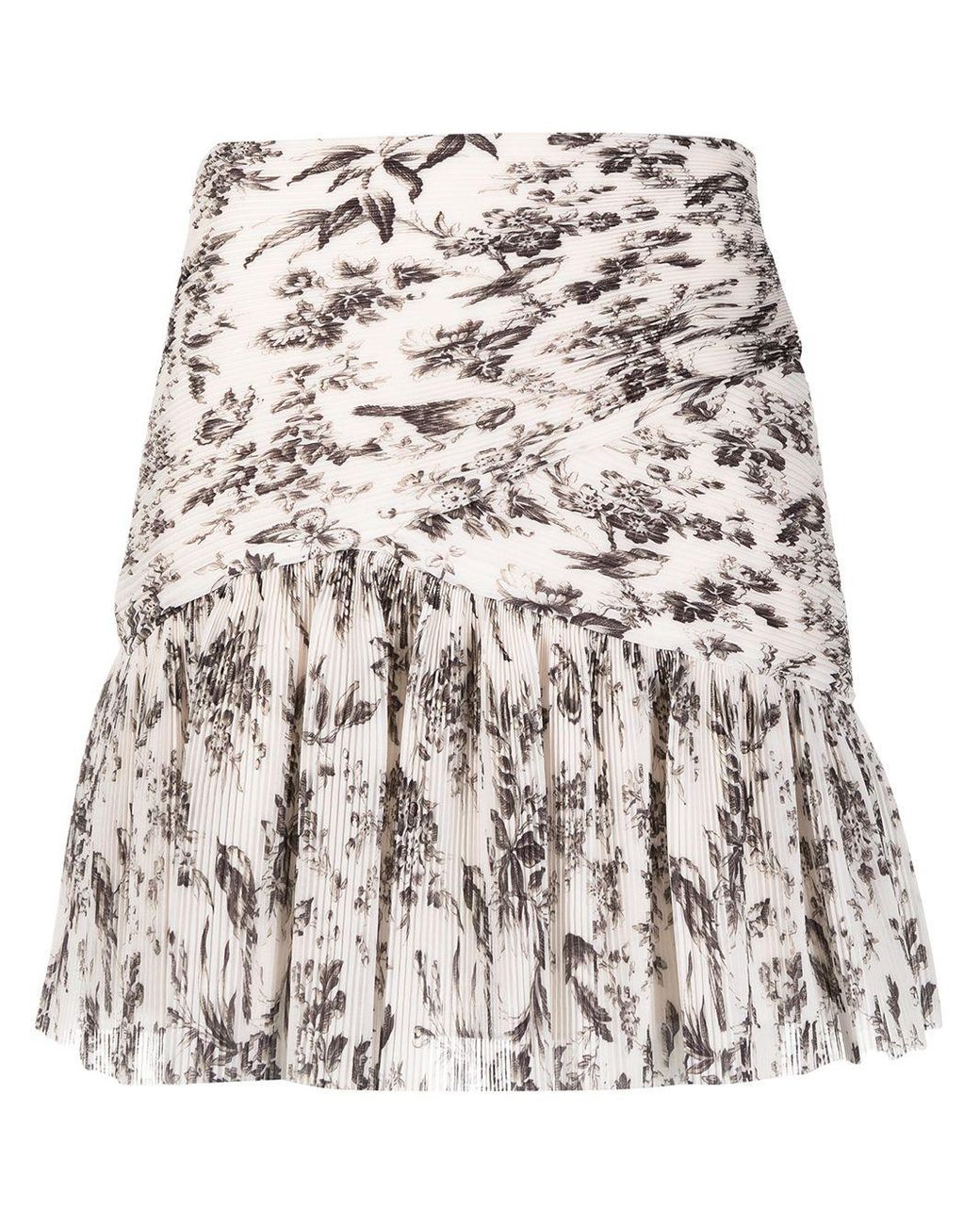 Zimmermann Cotton Floral-print Pleated Skirt - Lyst