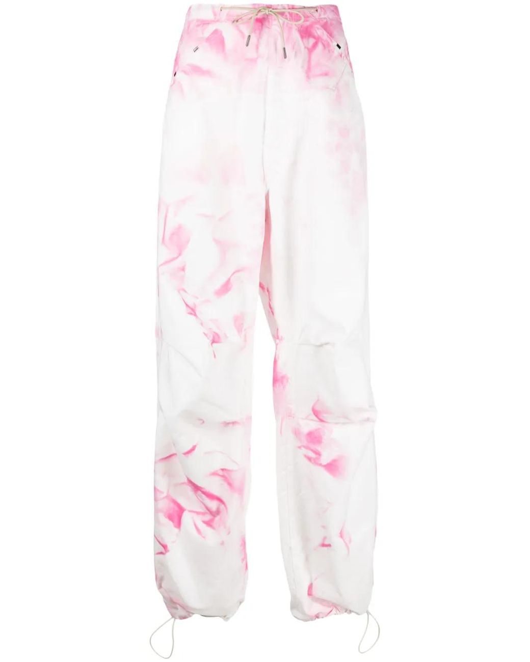 DARKPARK Pink Tie-Dye Cargo Trousers