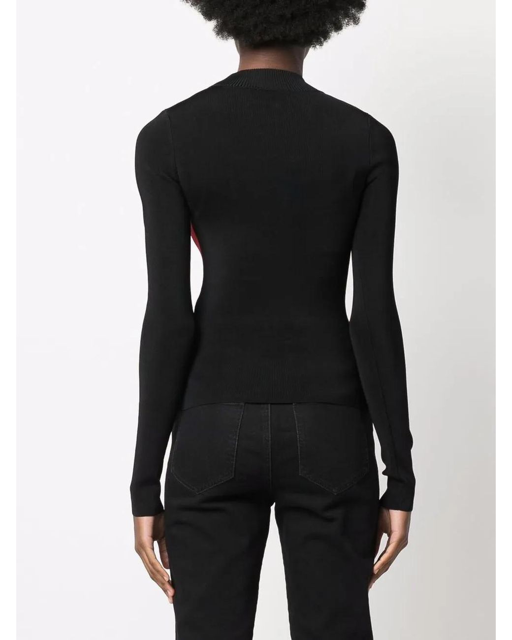 DIESEL Red Cut Out-Detail Knitted Top