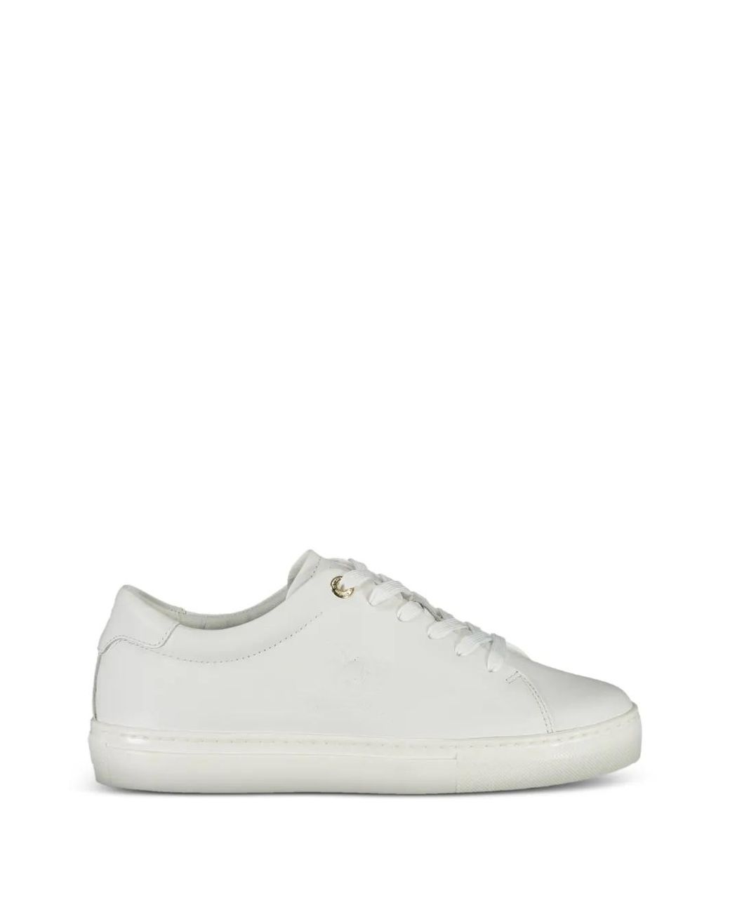 Tommy Hilfiger White Logo-Embossed Sneakers