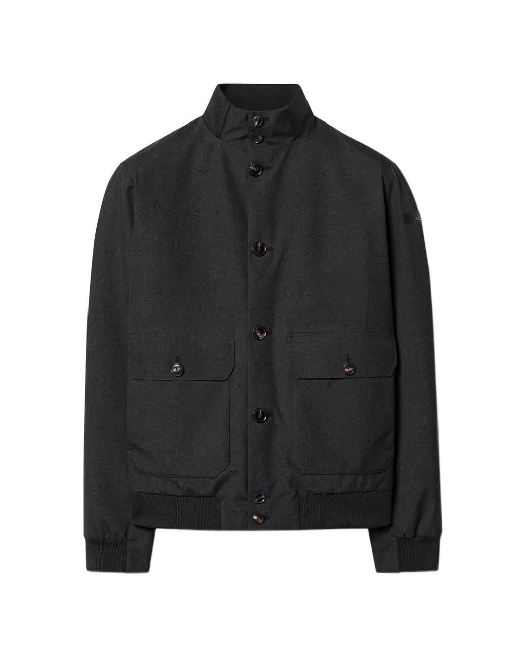 Rrd Black Button-Up High-Neck Jacket for men