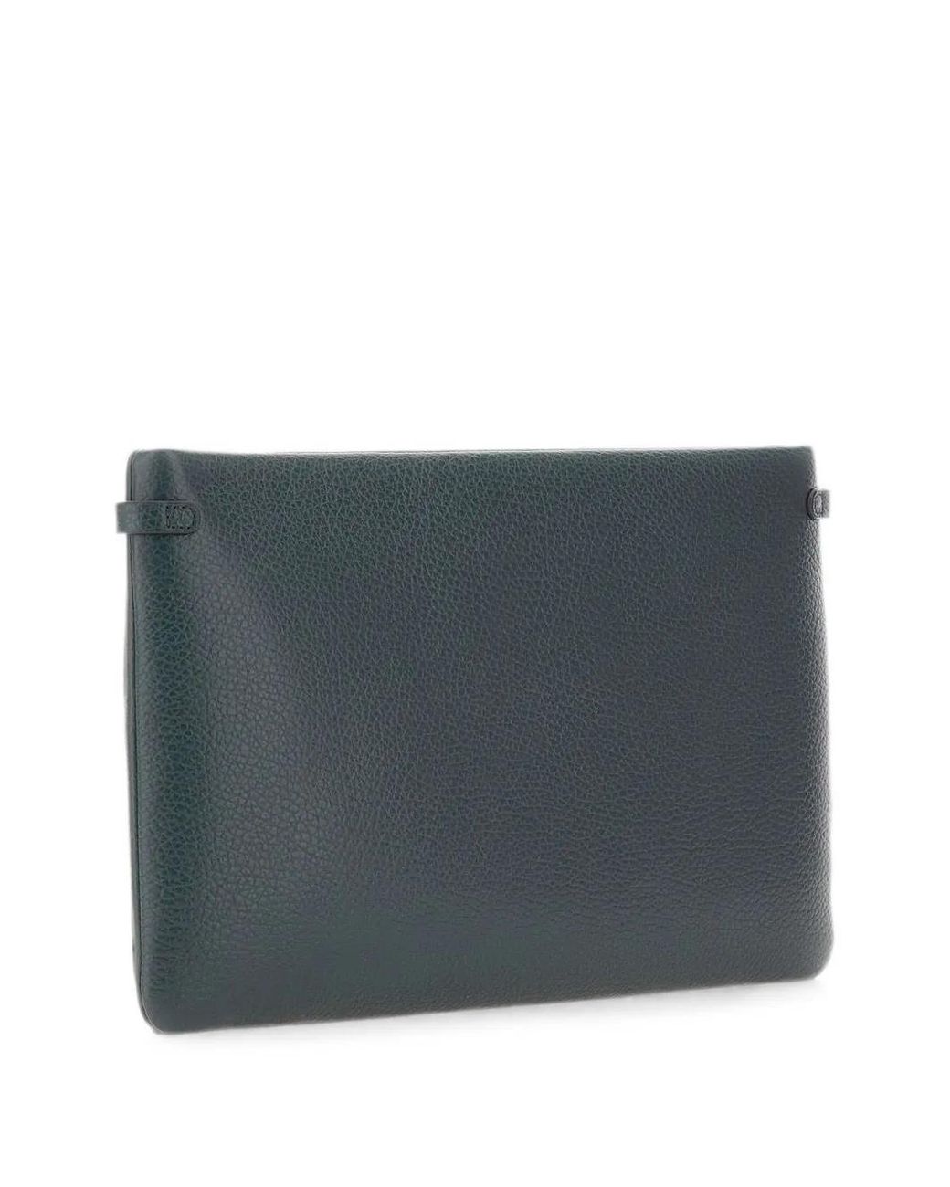 Gianni Chiarini Gray Hermy Hammered-Leather Clutch Bag