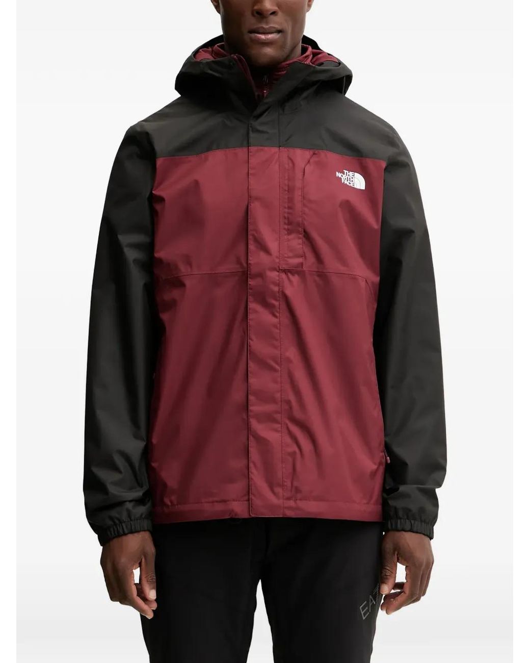 The North Face Red Hooded Colourblock Performance Jacket for men