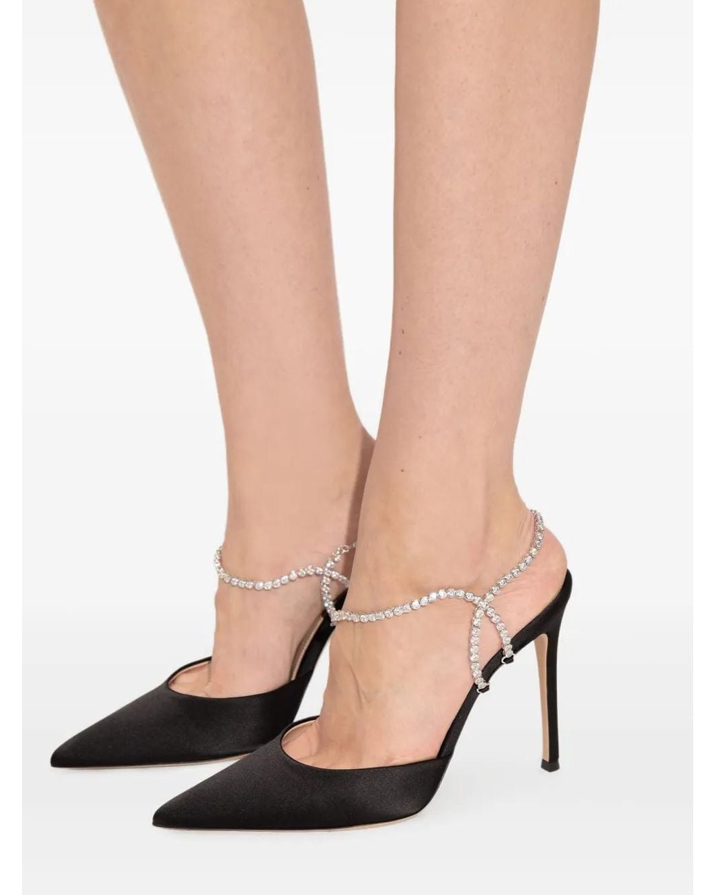 Gianvito Rossi White 12Mm Pointed-Toe Heel Sandals