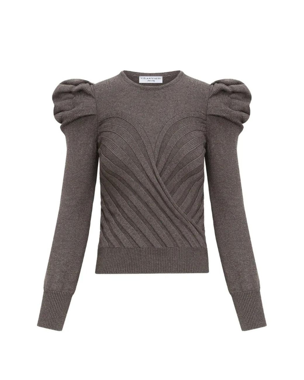 Violante Nessi Gray Pull À Épaules Structurées