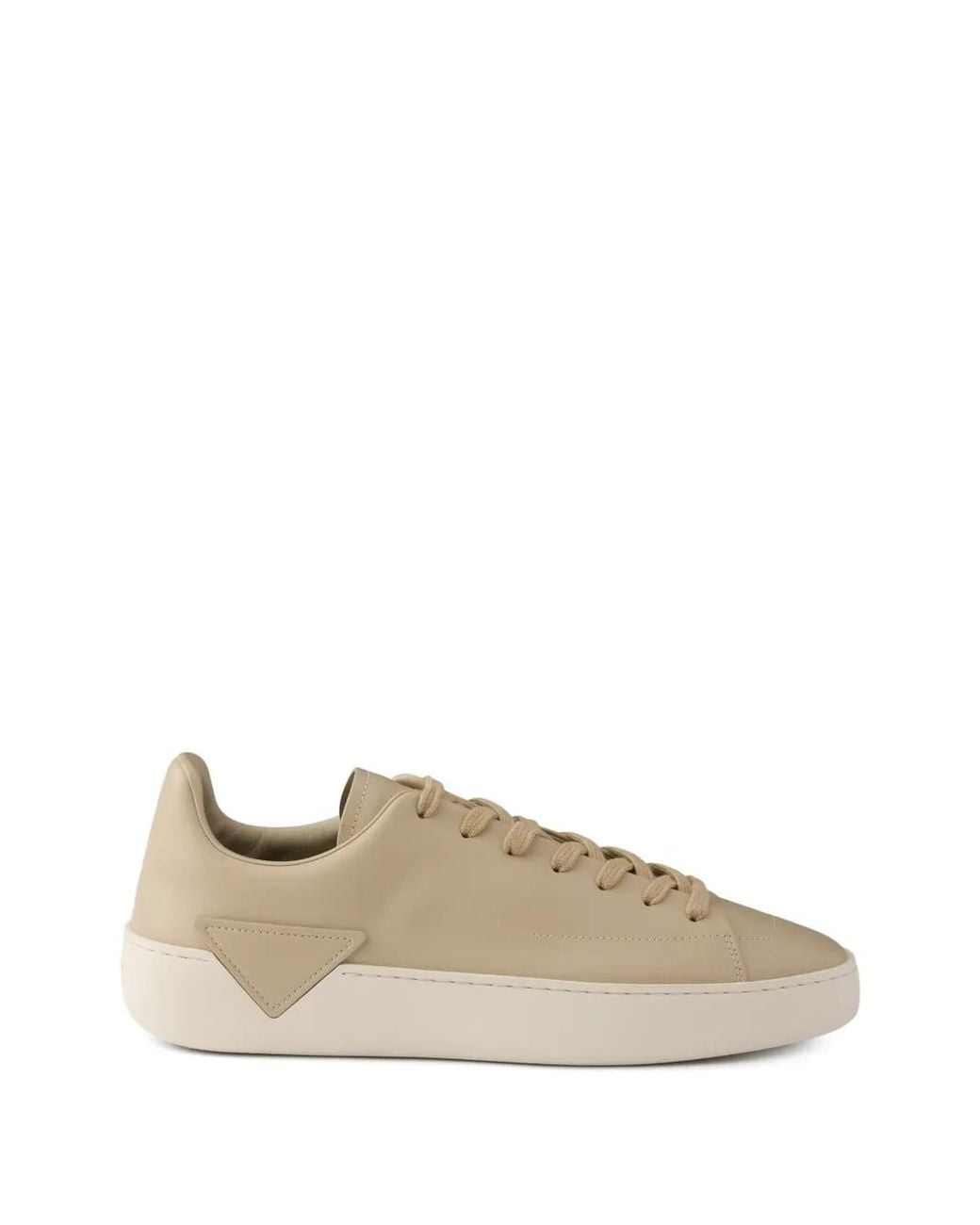 Prada Natural Court Leather Sneakers for men