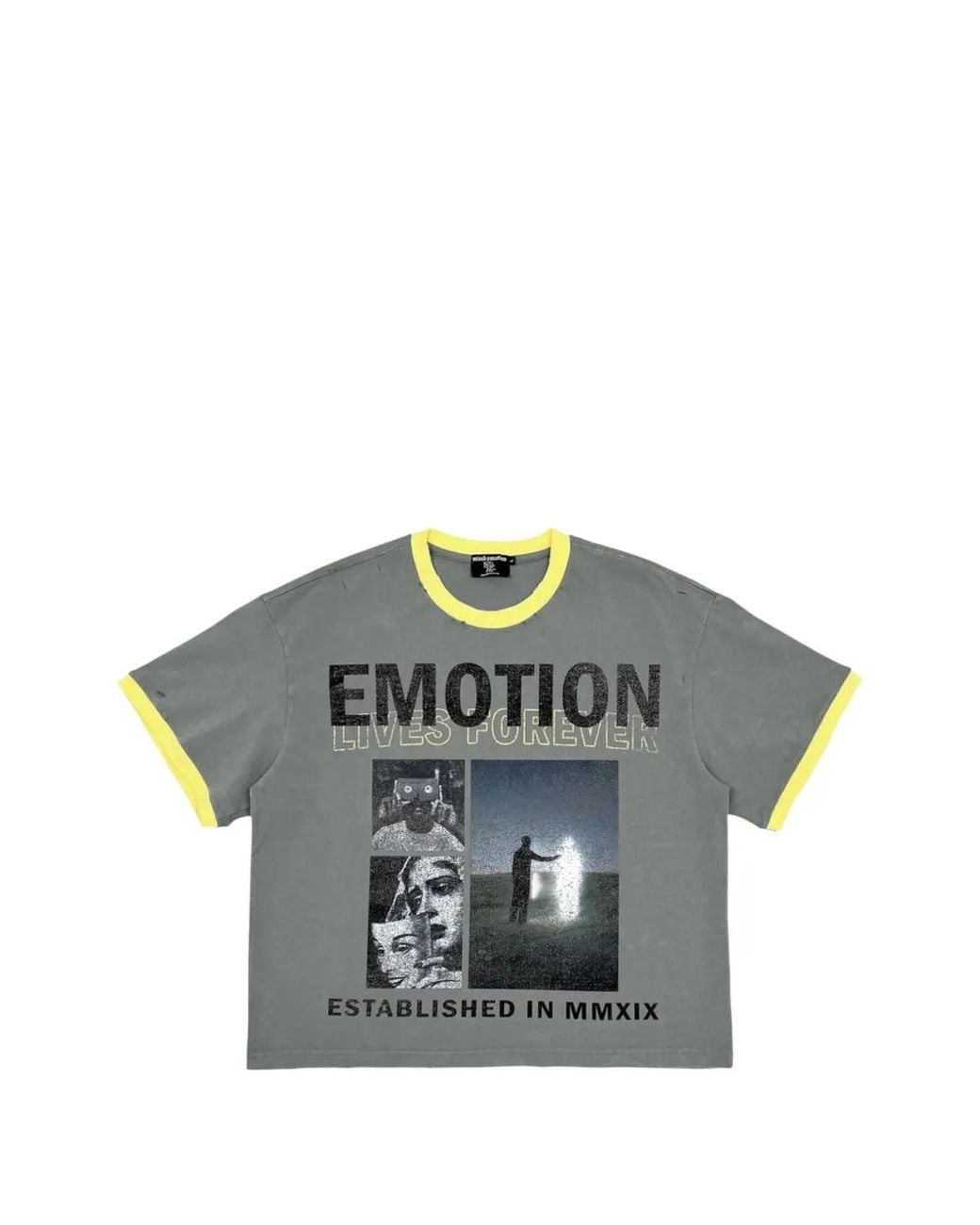 Mixed Emotions Gray Eternal Graphic-Print T-Shirt for men