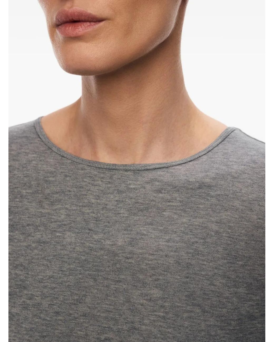 12 STOREEZ Gray Nicole Long-Sleeve T-Shirt
