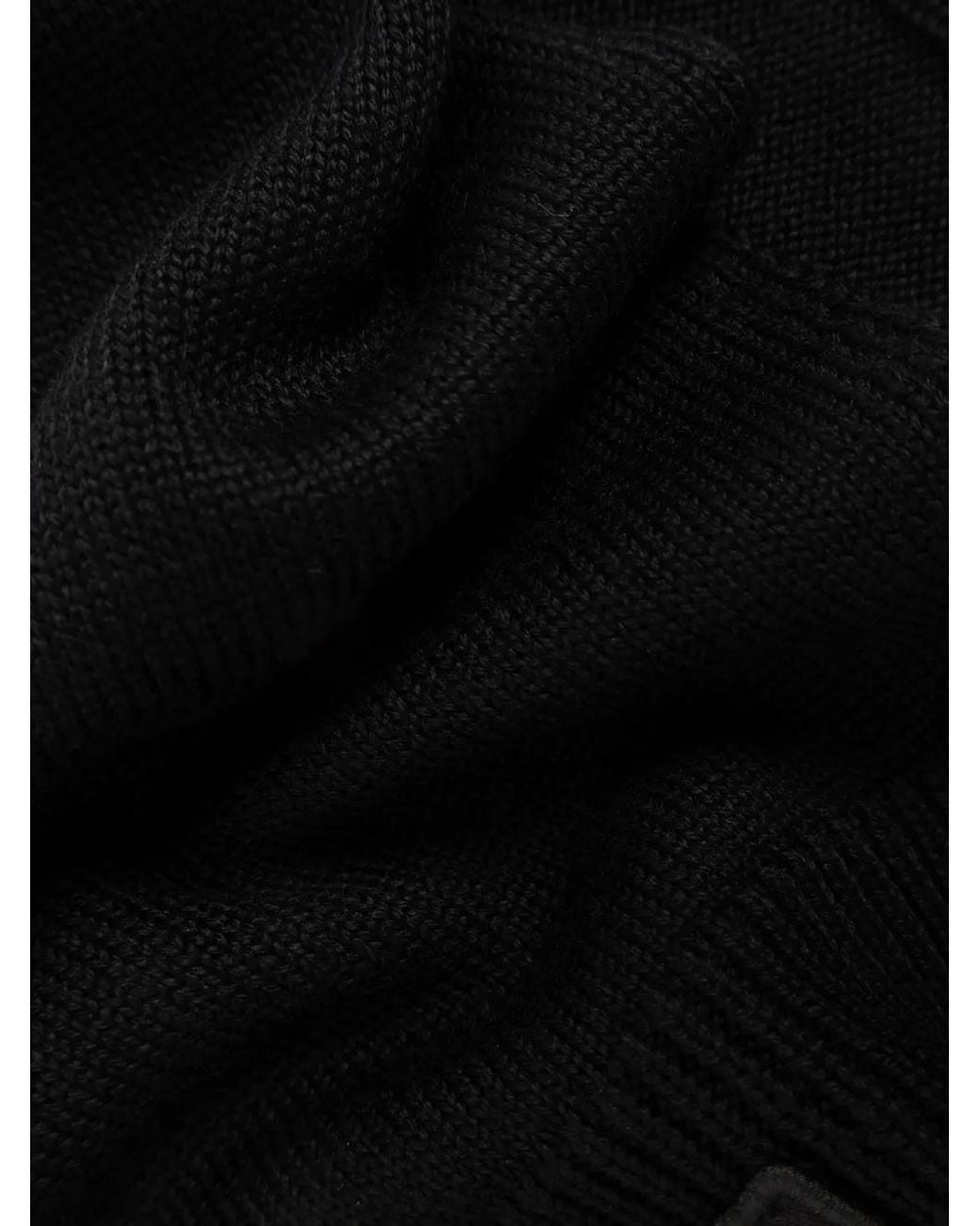 DSquared² Black Logo-Patch Beanie Hat Set for men