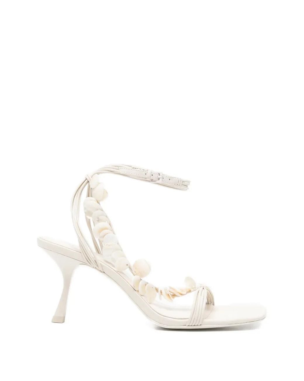 Jonathan Simkhai White Elin Shell Sandals