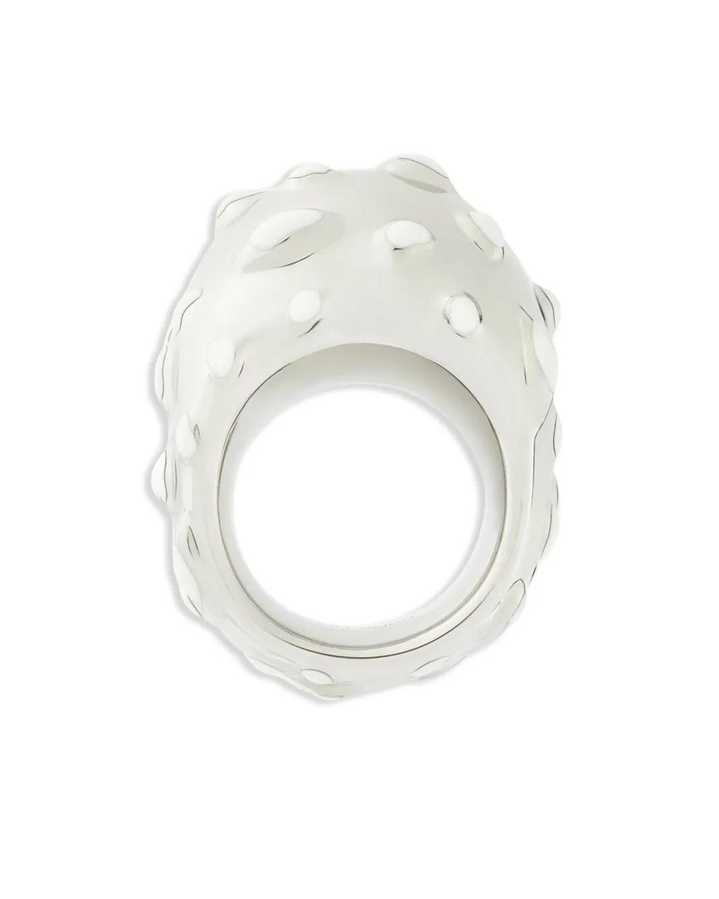 Courreges White Melierter Infinity Ring