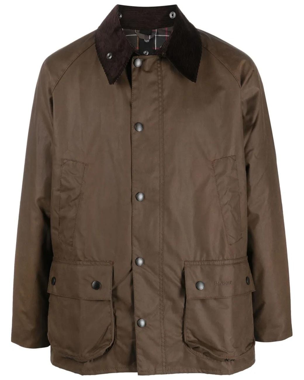 Barbour Brown Bedale Logo-Embroidered Wax Jacket for men