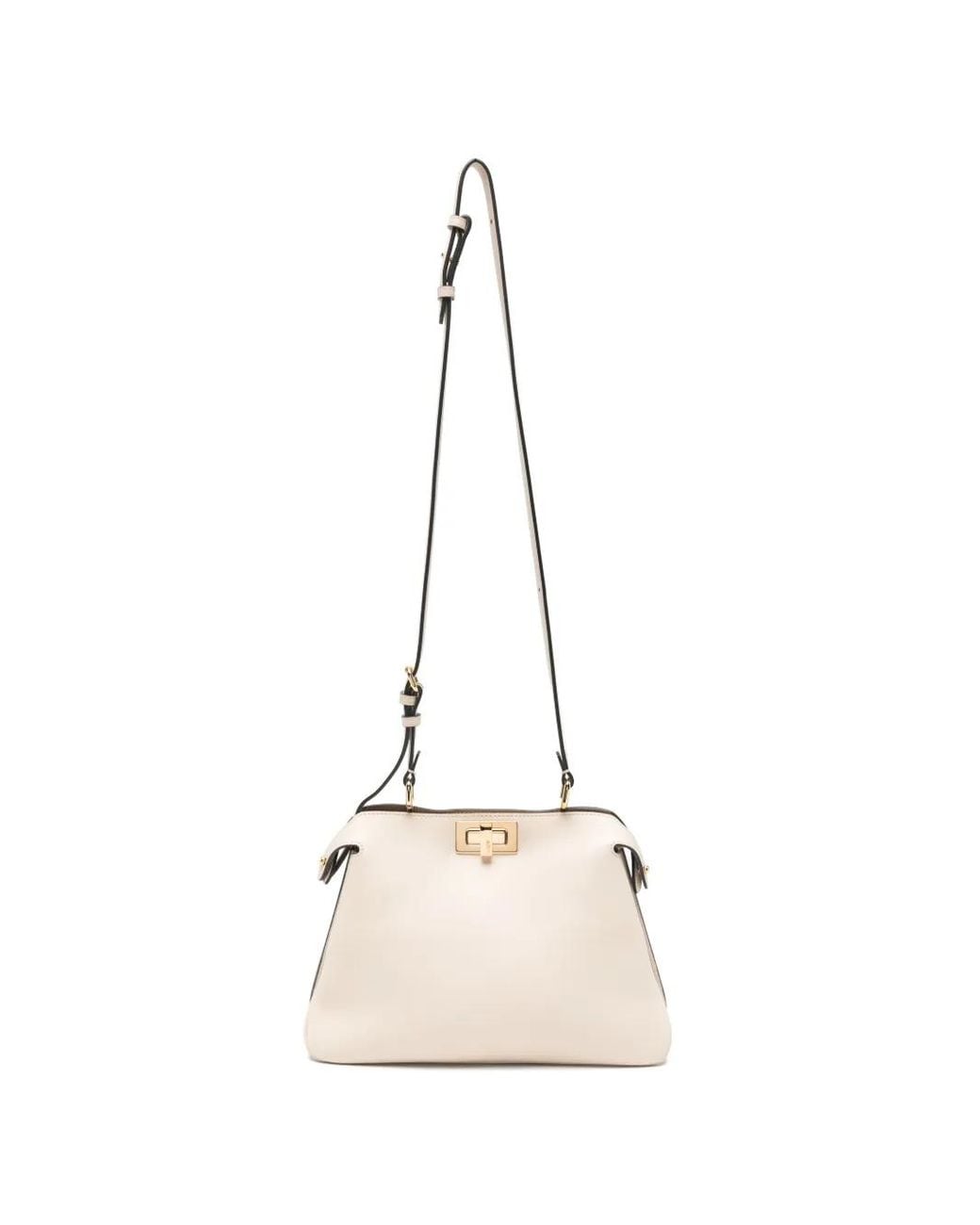 Fendi Natural Small Peekaboo Soft Cross Body Bag