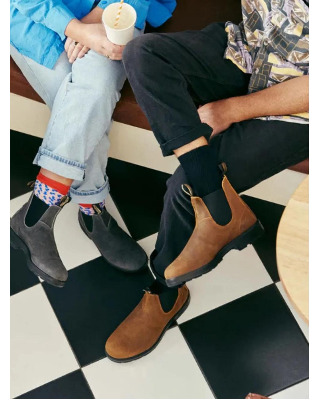 Blundstone Brown Elasticated-Panel Chelsea Boots for men