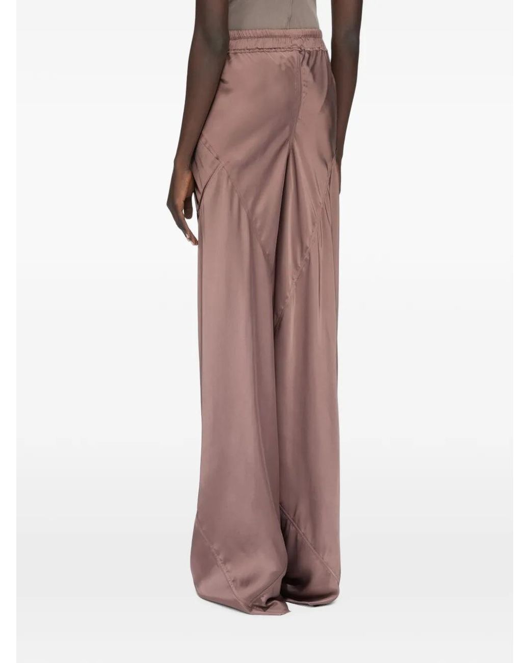 Rick Owens Brown Tower Drawstring Bias Pants