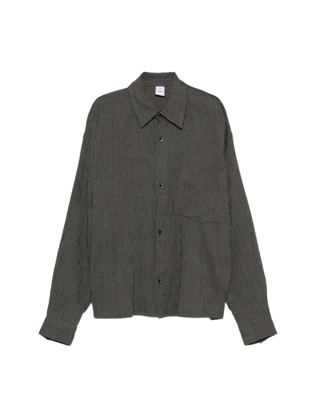 Won Hundred Gray Maza Check Shirt for men