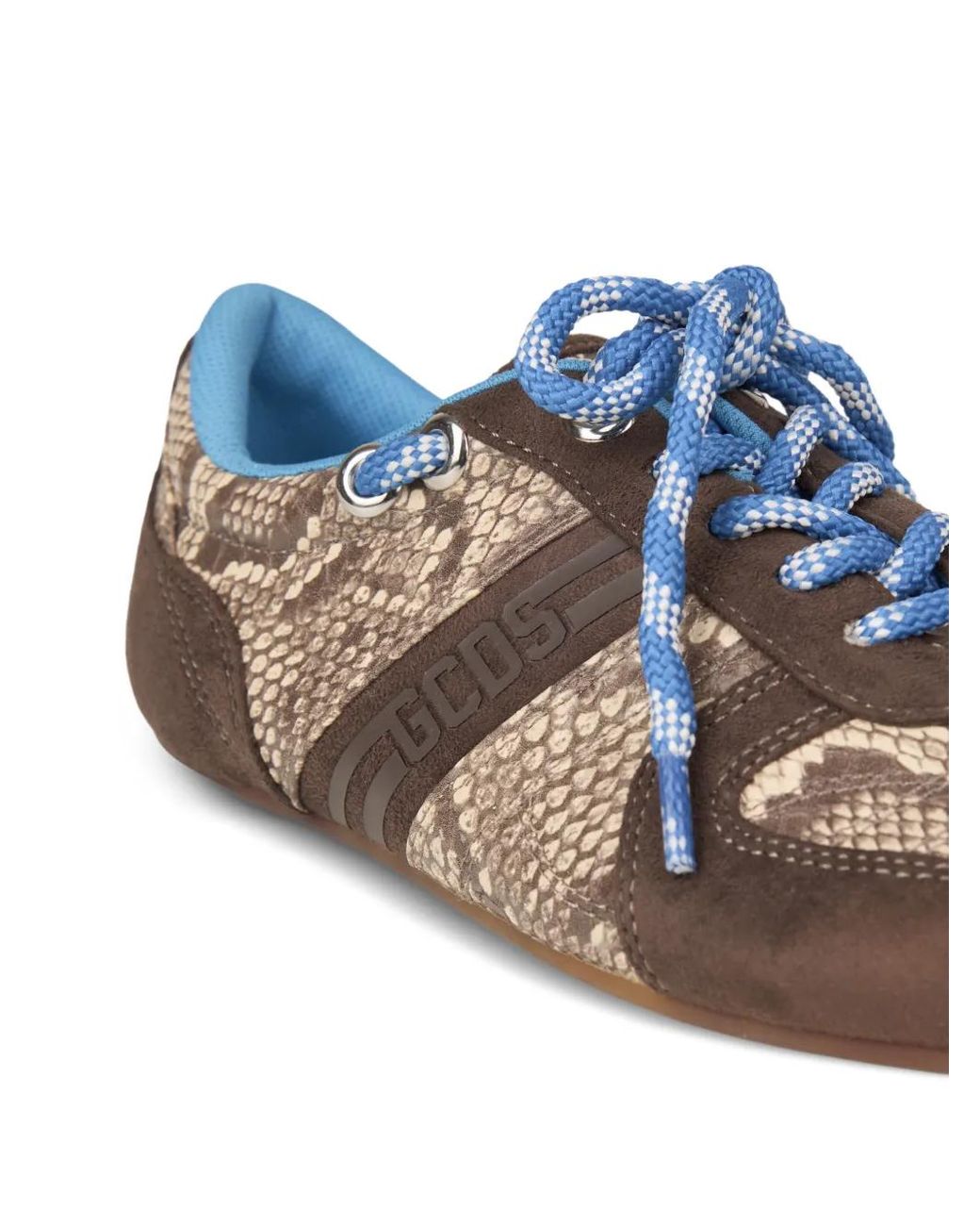 Gcds Brown Snakeskin-Print Sneakers