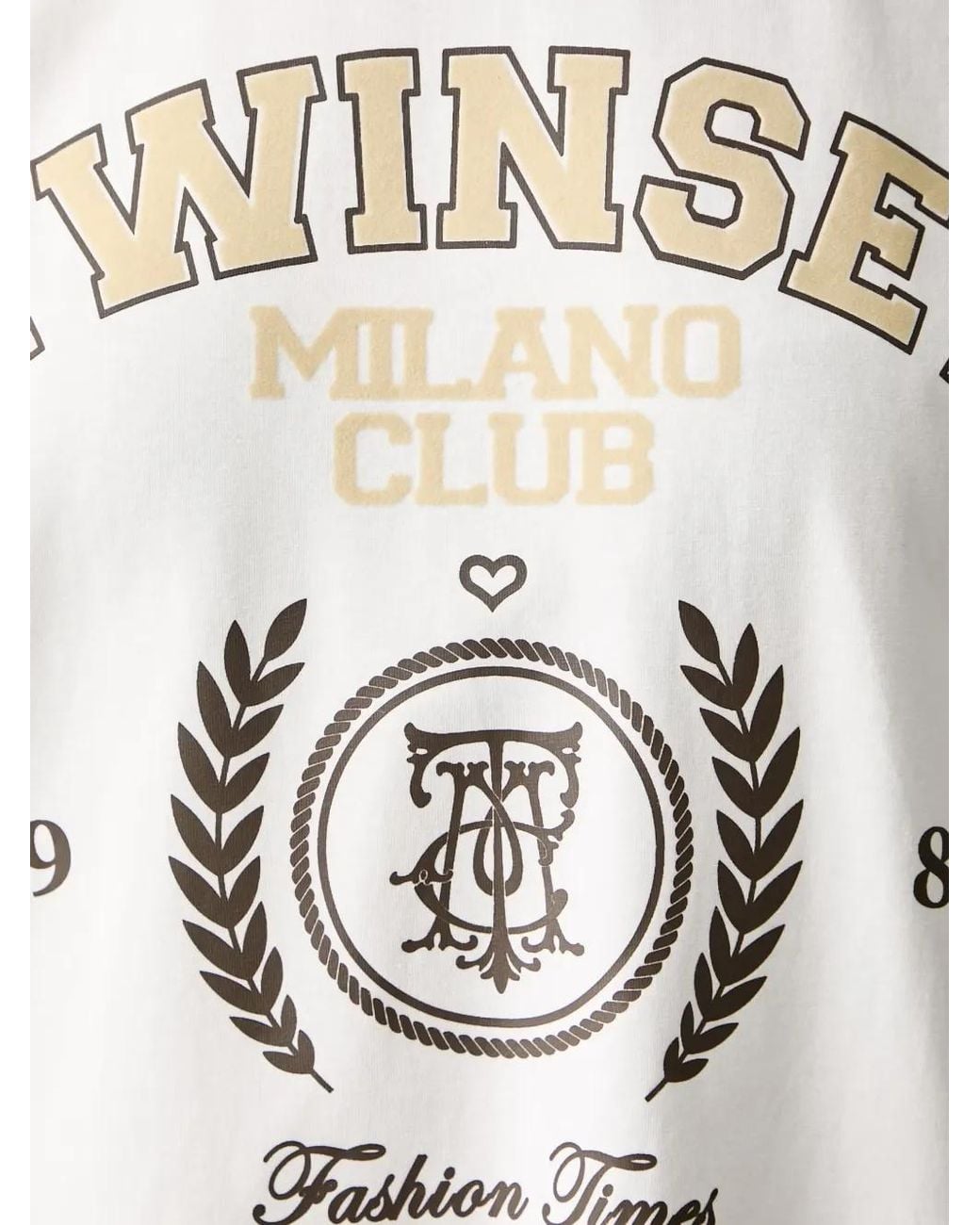 Twinset Gray Logo-Print T-Shirt