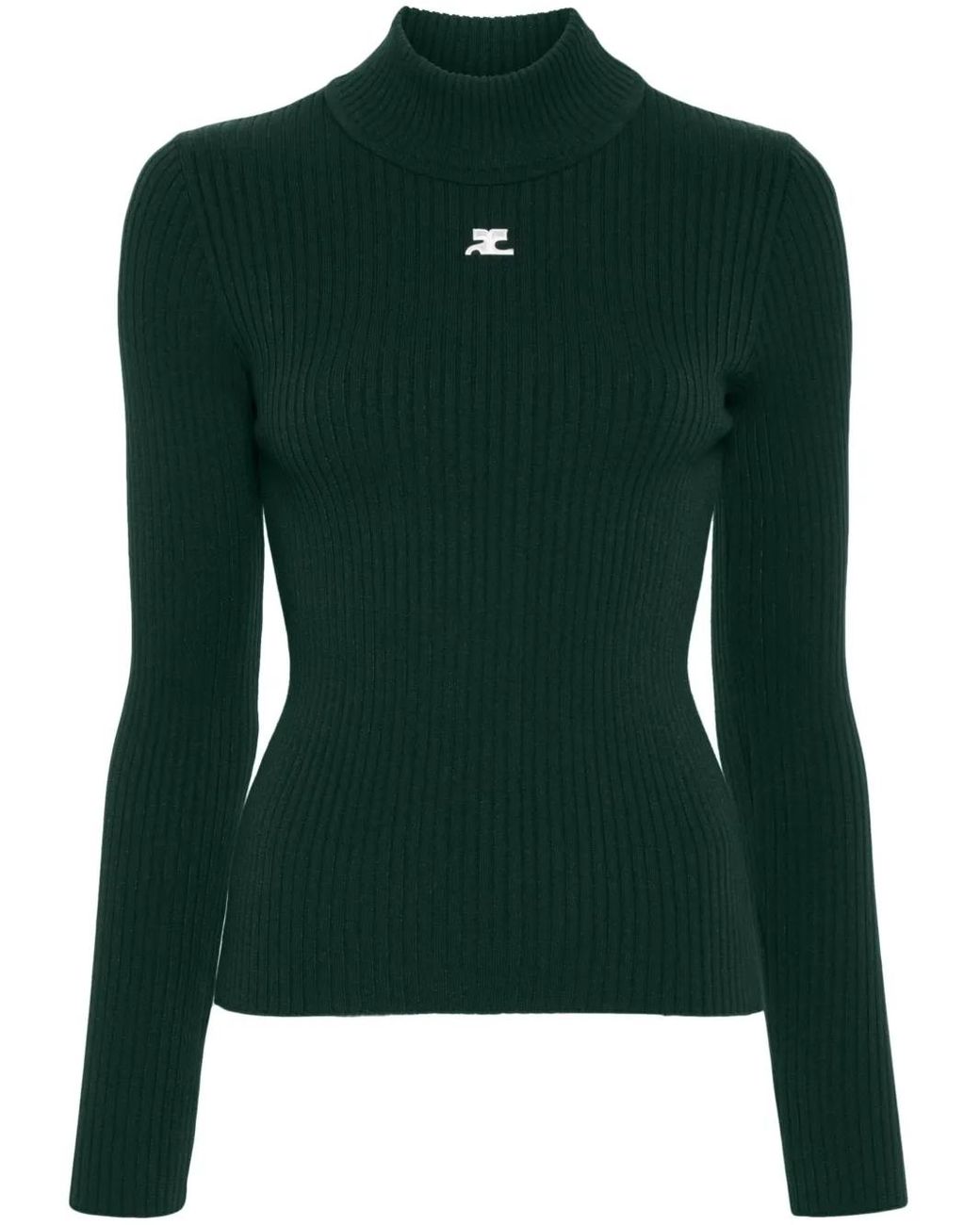 Courreges Reedition Geribbelde Trui in het Green