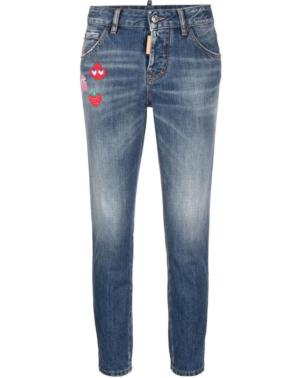 Jean À Détails De Patchs DSquared² en coloris Blue
