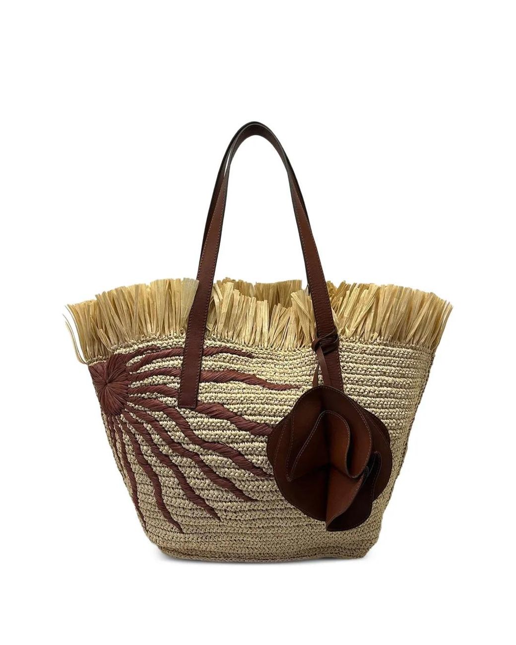 Farm Rio Natural Sac Cabas Brodé Au Motif De Soleil
