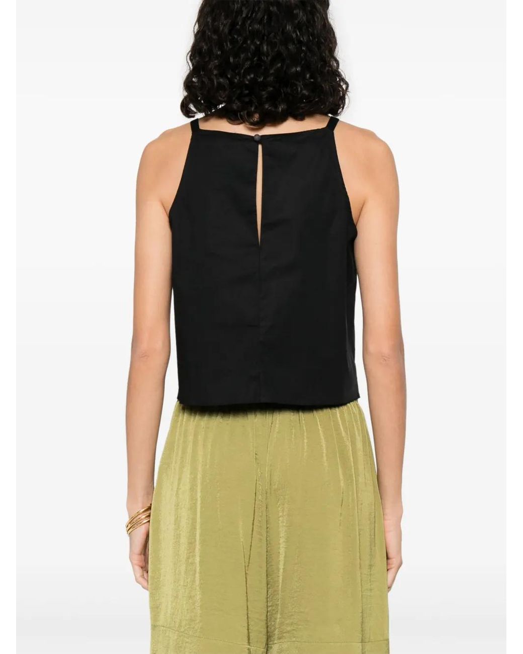 MOUTAKI Black Top Mit Schlüssellochausschnitt