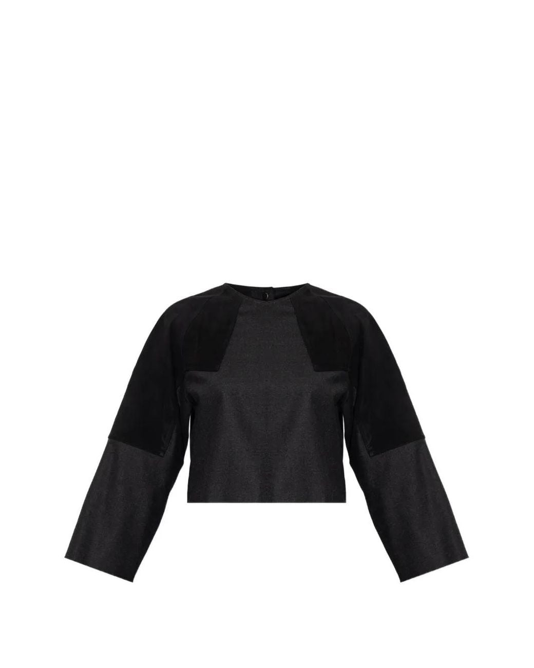 Max Mara Wollen Flanellen Blouse in het Black