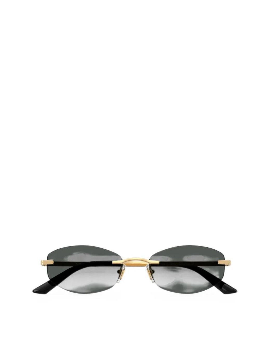 Versace White Oval-Frame Sunglasses
