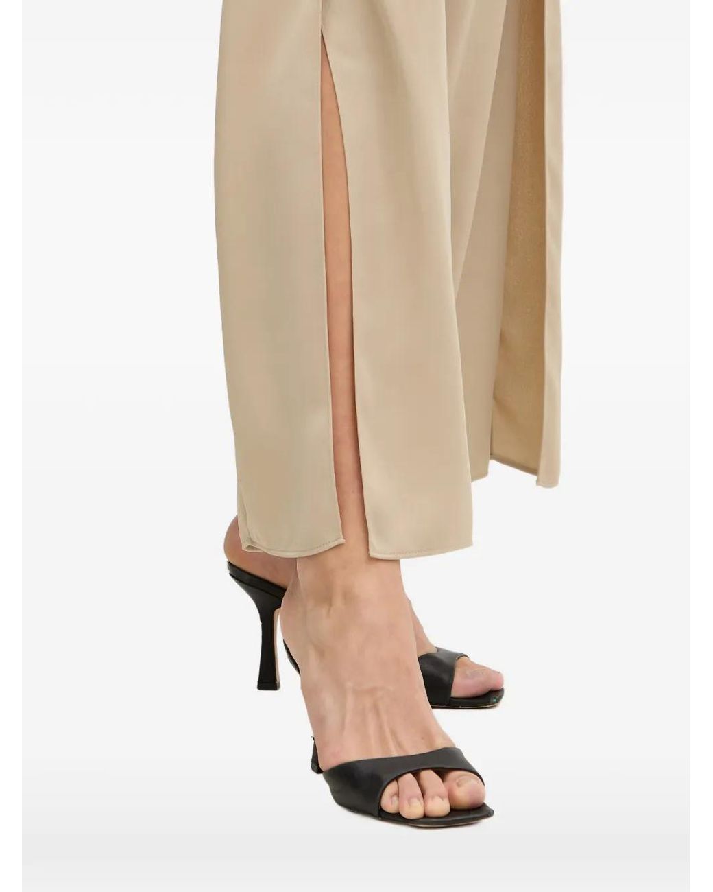 ARMANI EXCHANGE Natural Side-Slit Pleated Trousers